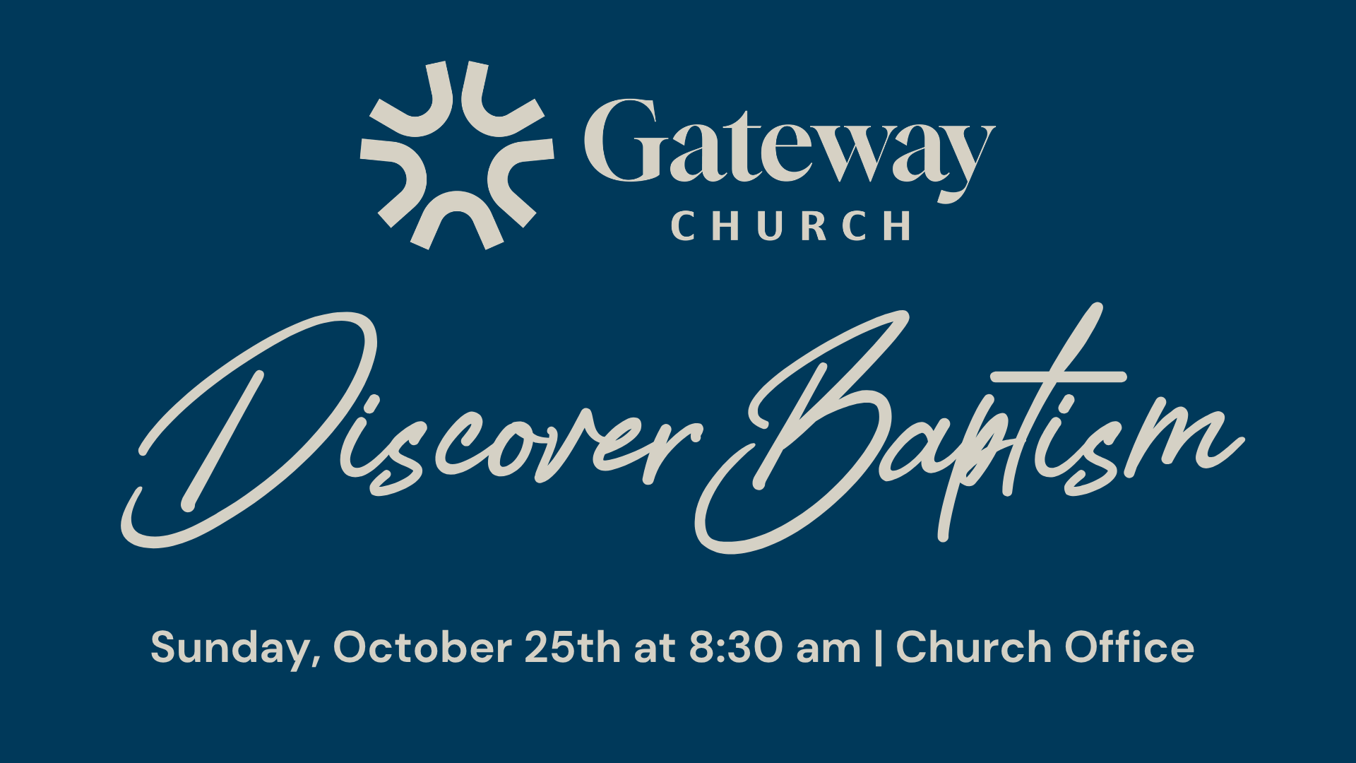 Discover Baptism